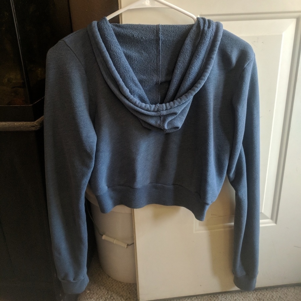 Blue cropped hoodie